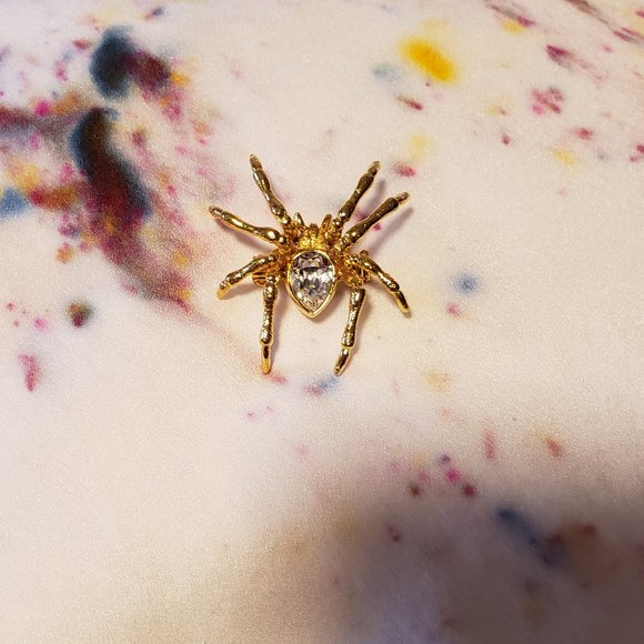 Vintage Gold-tone Spider Brooch - Picture 3 of 6